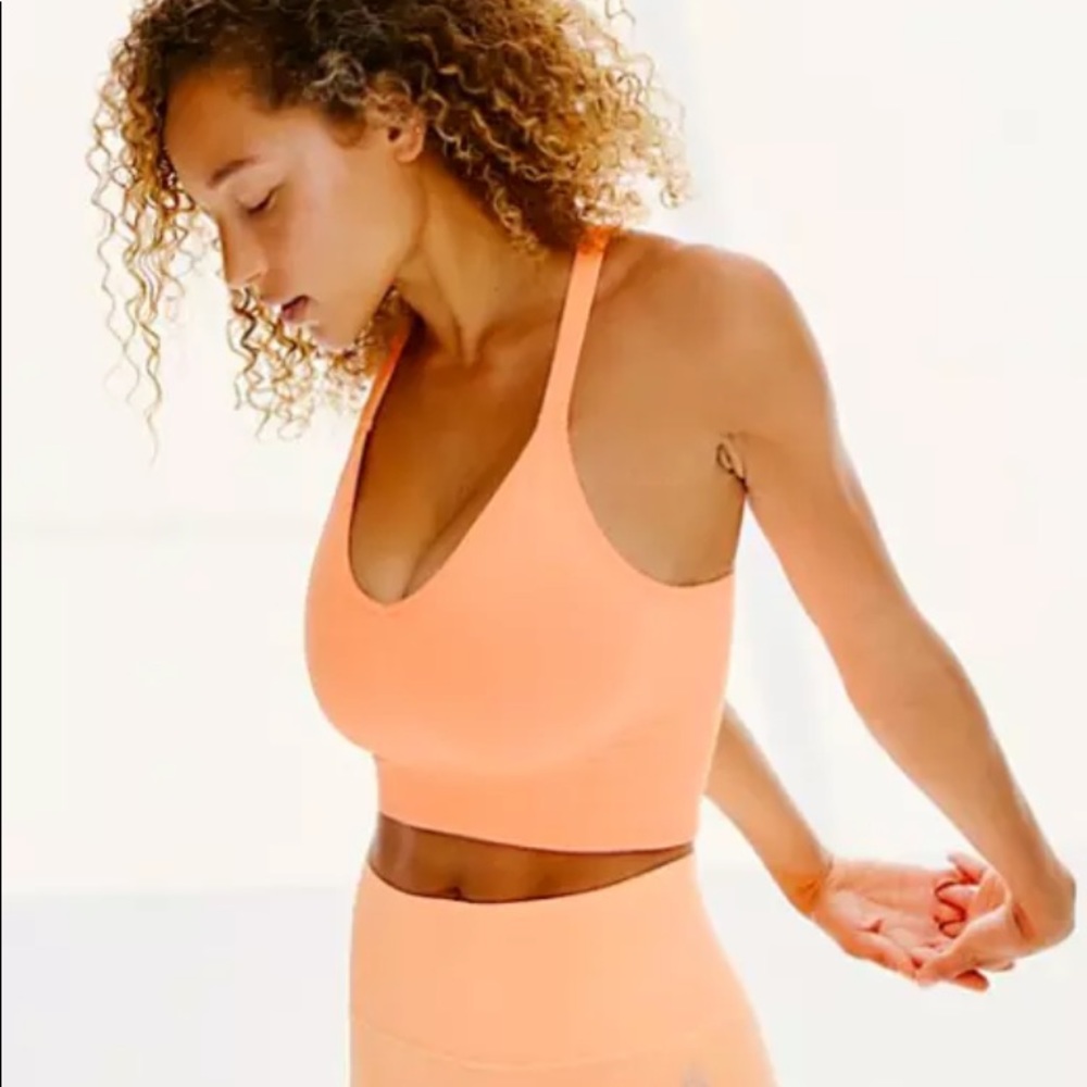 NEW! Free People Good Karma Crop Top - M/L - Peach - $58 retail - Picture 2 of 9